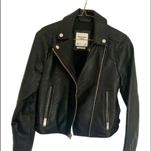 Abercrombie & Fitch Vegan Leather Moto Jacket